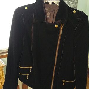 Woman's petite black velvet jacket